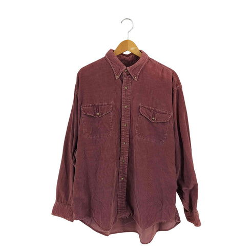 ランズエンド LANDS END 90s USA製 コーデュロイ ボタンダウンシャツ メンズ import:XL